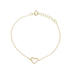 Pave Open Heart Bracelet