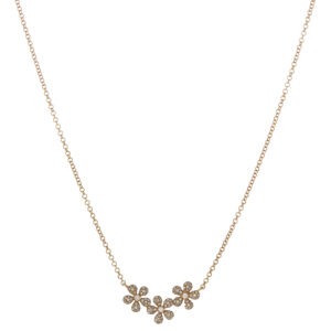 Trio Flower Diamond Necklace