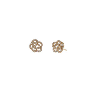 Rosette Pave Diamond Studs