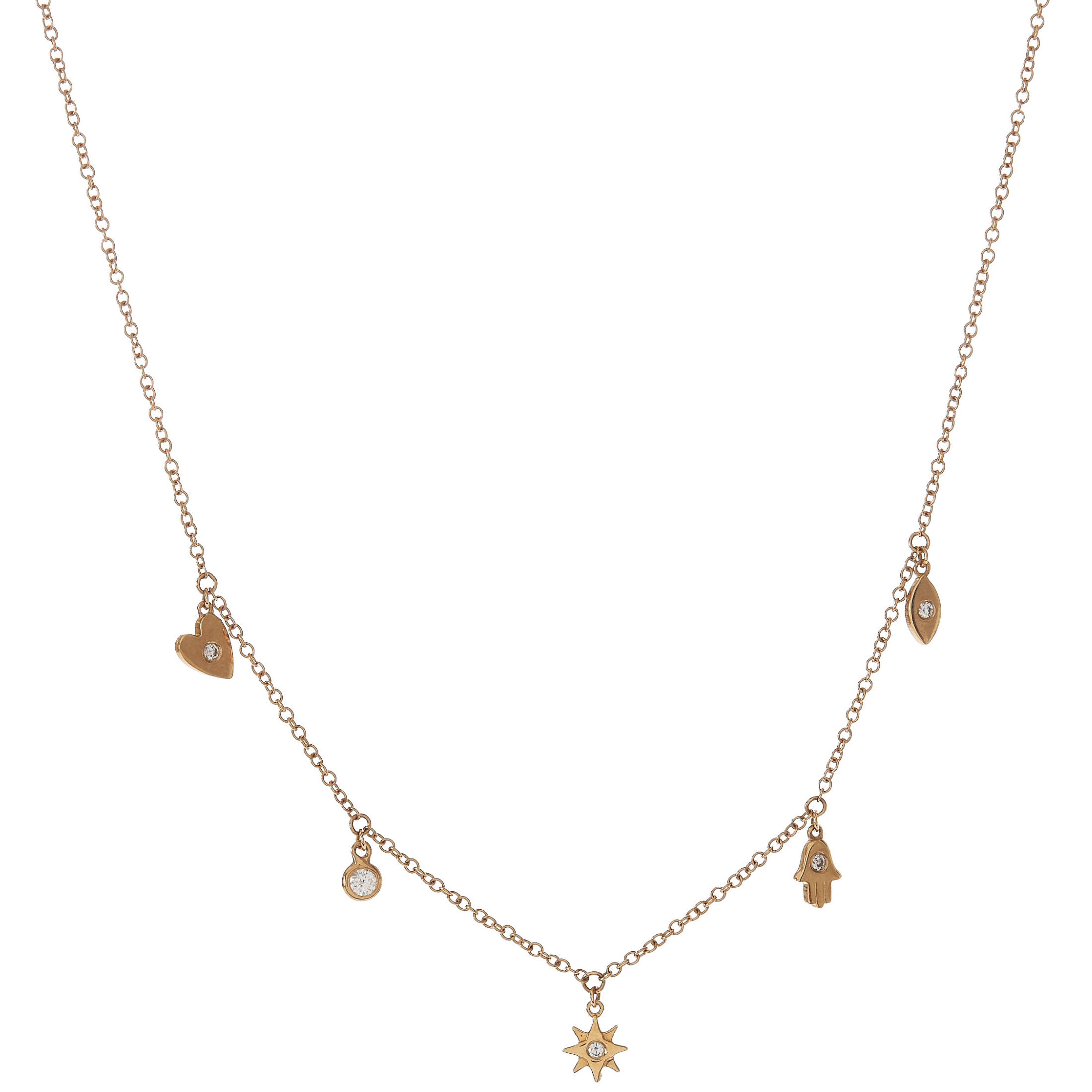 Personalized Charm Necklace in Recycled 14K Gold | Catbird