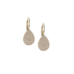 Pave Diamond Pear Shape Earrings
