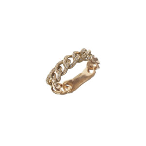 Pave Diamond Chain Link Ring