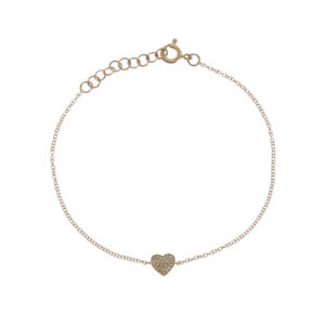 Pave Diamond Heart Bracelet