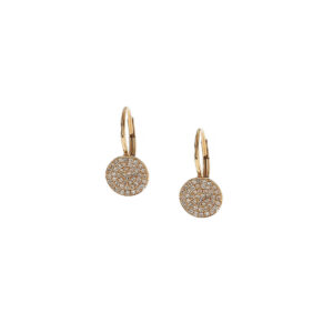 Pave Diamond Disc Earrings