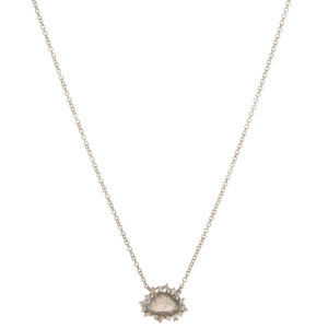 Mixed Diamond & Labradorite Necklace