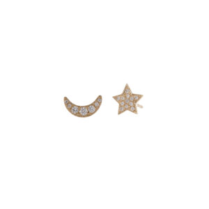 Pave Moon & Star Studs
