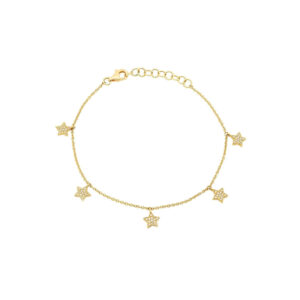 Pave Dangle Stars Bracelet