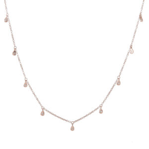 Diamond Pear Dangle Necklace