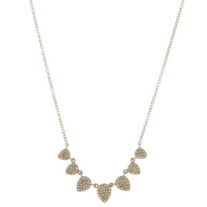 Graduated Pave Pear Necklace