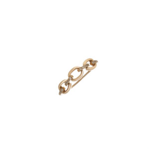 Half Chain Link Ring with Pave