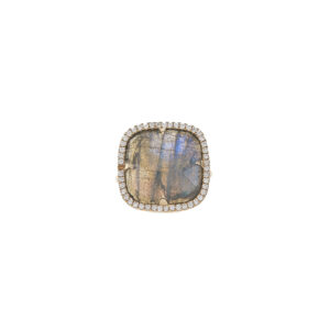 Labradorite & Pave Ring