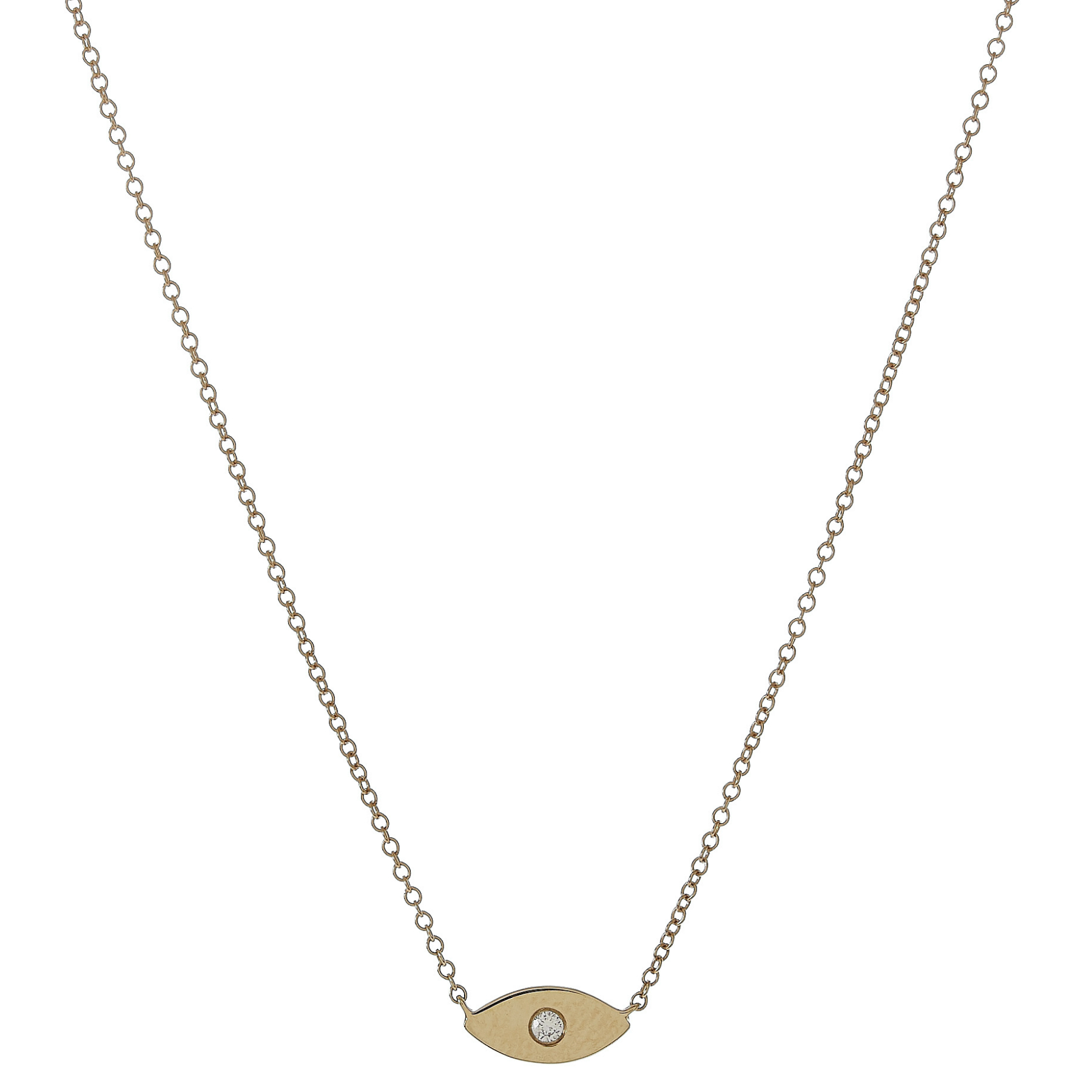 Evil Eye Necklace 9K White Gold - Greek Handmade Jewelry, Lucky Necklace |  eBay