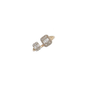 Multi Diamond Rectangles Open Ring