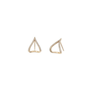 Open A-Line Pave Studs