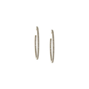 Pave Diamond Inside Out Hoops