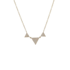 3 Pave Triangles Necklace
