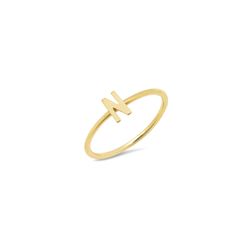 Gold Initial Ring