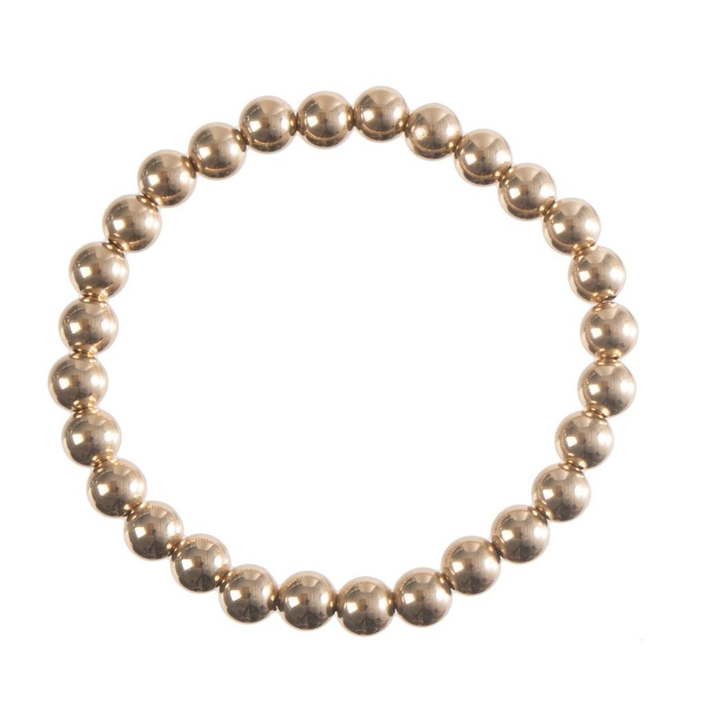  14K Gold Filled Bracelet, Beaded Ball Bracelets, 2.5mm, 3mm,  4mm, 5mm, Layering Jewelry