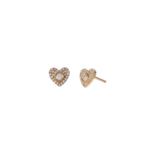 Diamond Heart Studs