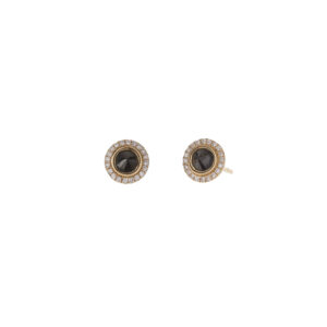 Inverted Black Diamond & Pave Studs