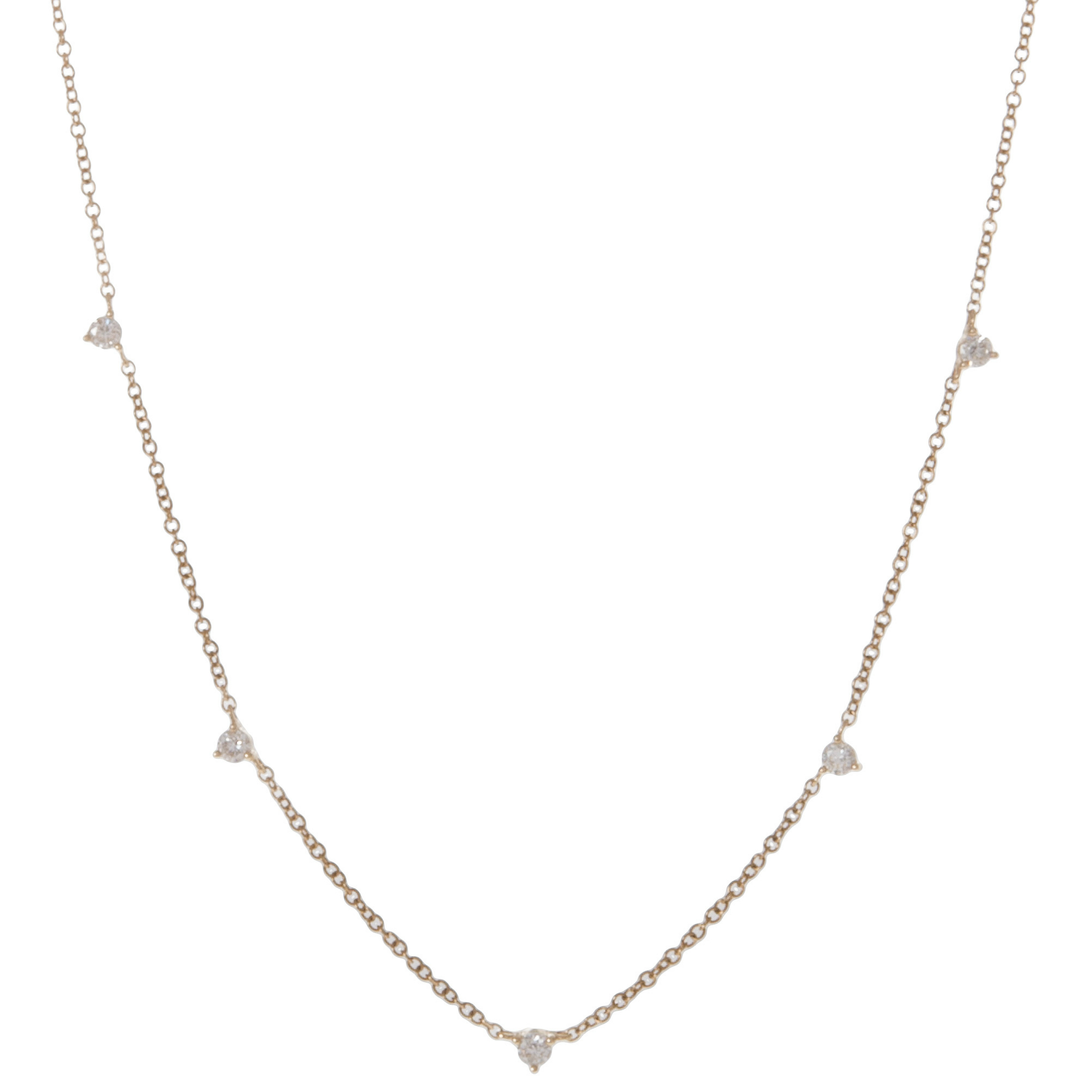 Layered Diamond Station Necklace - Nuha Jewelers