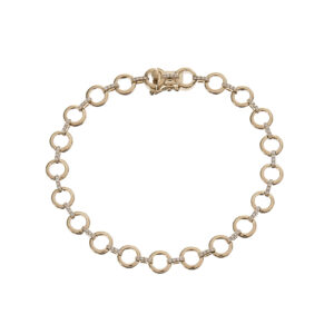 Circle Chain & Pave Link Bracelet