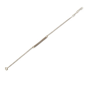 Double Chain Pave ID Bracelet