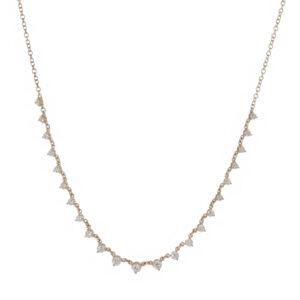 Graduated Round Diamond Line Necklace