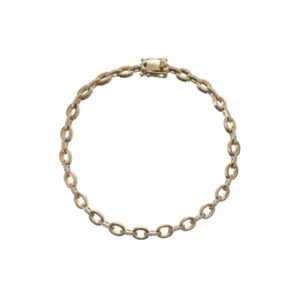 Oval Chain & Pave Link Bracelet