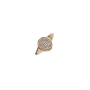 Oval Pave Signet Ring