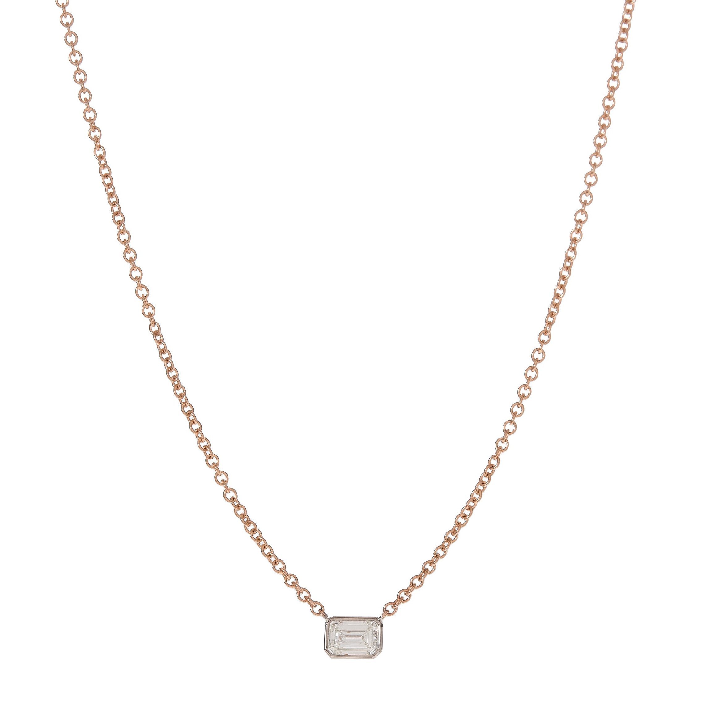 Mid-Century 33 Carat Emerald-Cut Diamond Necklace - GIA