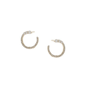 Diamond Wrap Circle Studs