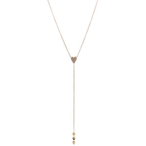 Pave Hearts Lariat