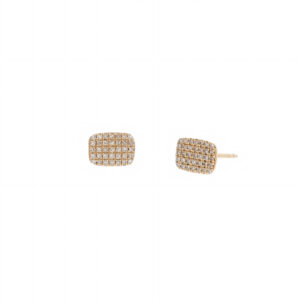 Pave Diamond Rectangle Studs