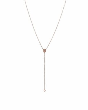 Pave Teardrop Lariat
