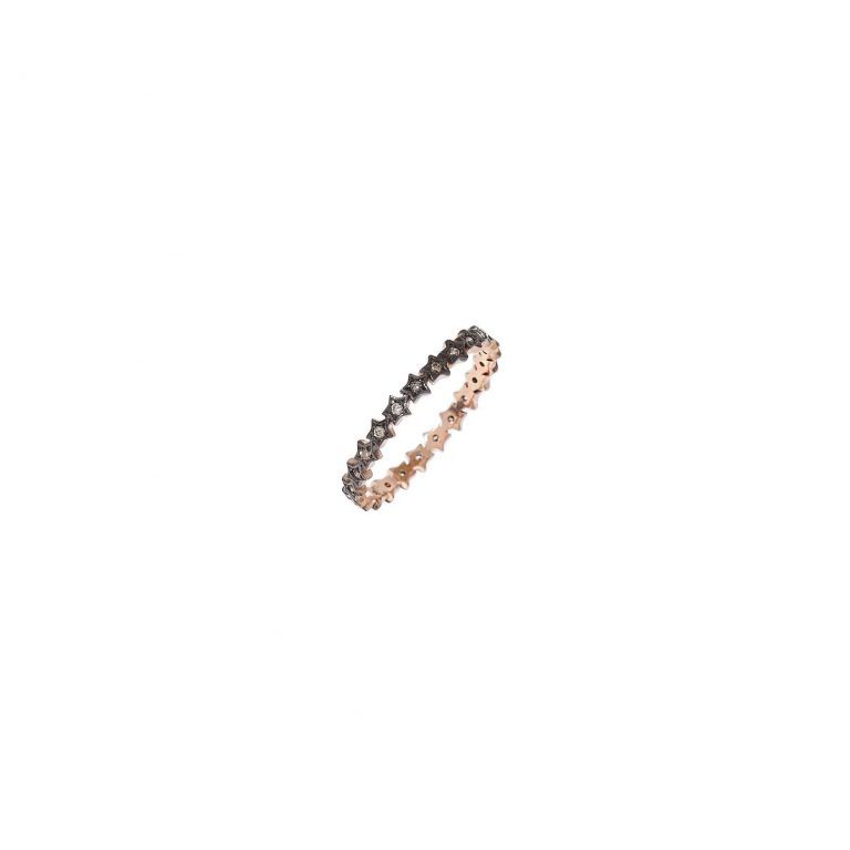 Two-Tone Star Eternity Band