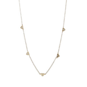Multi Diamond Heart Necklace