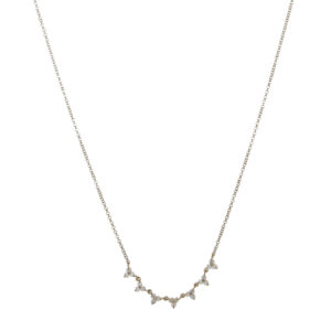 Diamond Trio Clusters Necklace