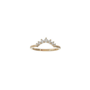 Arch Crown Diamond Stacking Ring