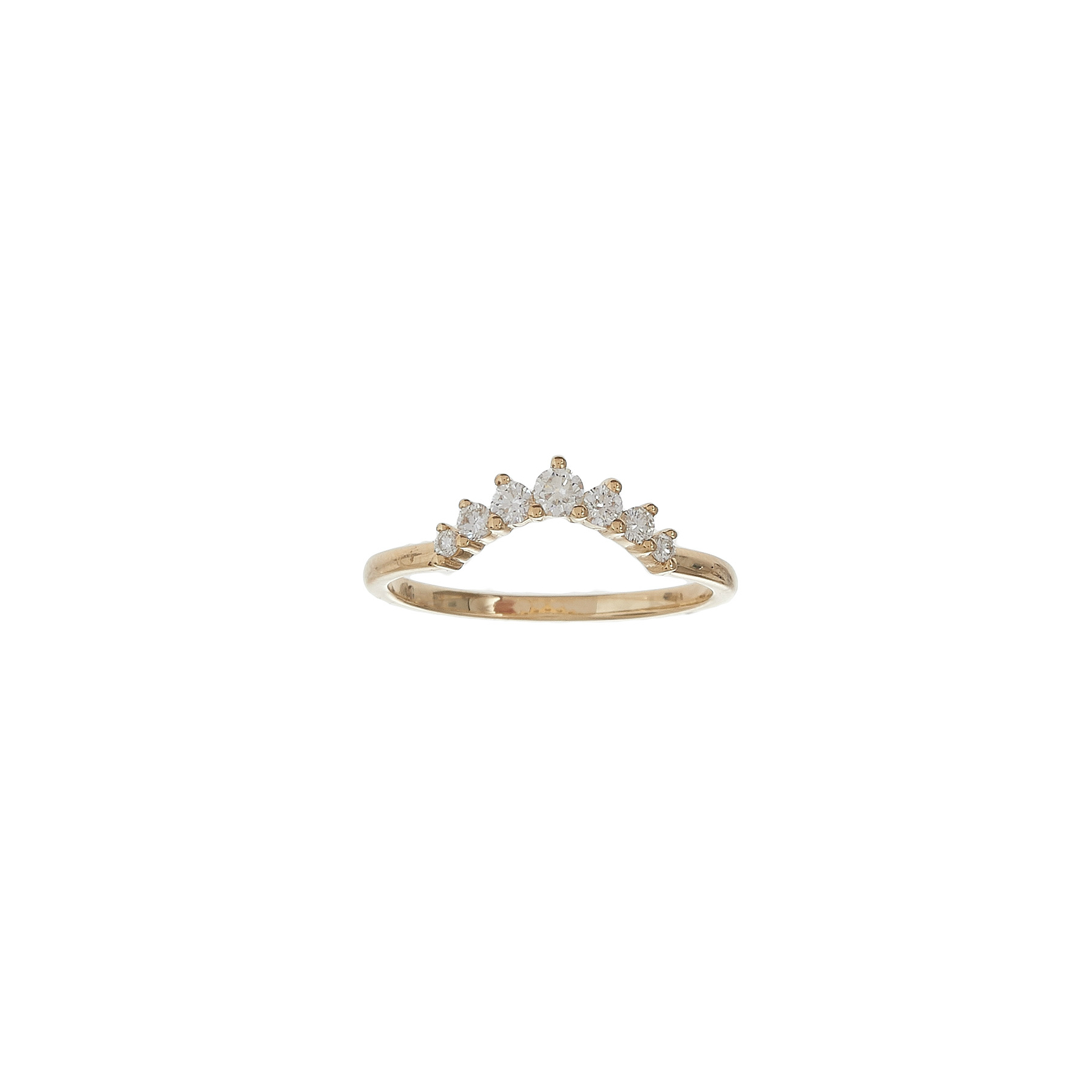 Buy Crown Diamond Ring In 18K Yellow Gold Online | Madanji Meghraj