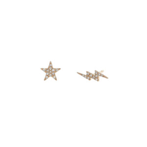 Pave Star & Lightning Studs