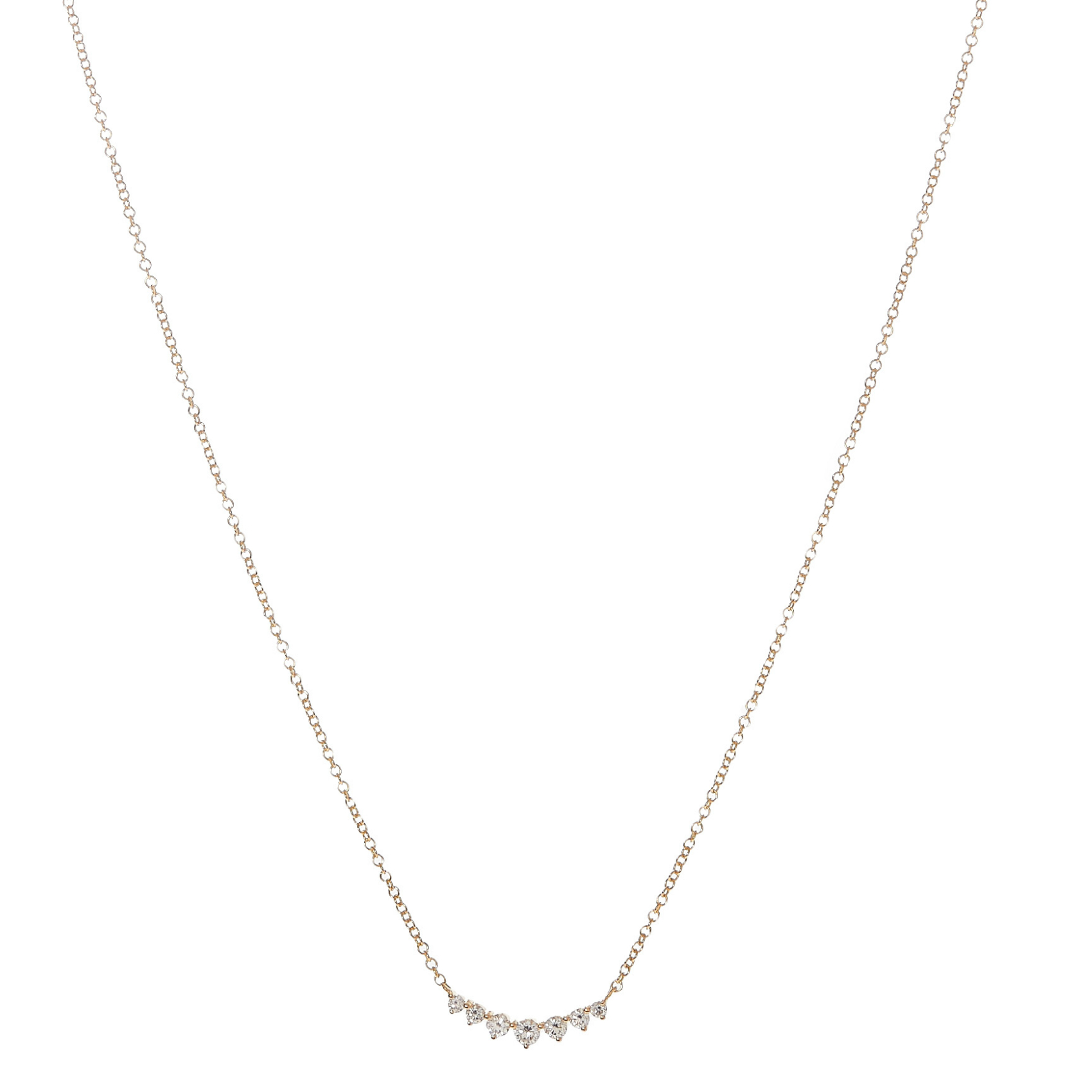 Skinny Curve Necklace in 18k Rose Gold Vermeil On Sterling Silver and  Diamond | Jewellery by Monica Vinader