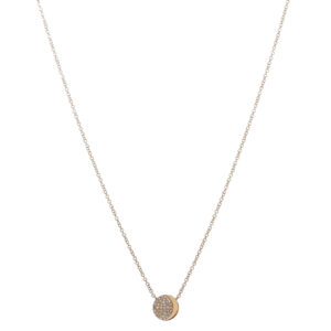 Eclipse Disc Pave Diamond Necklace