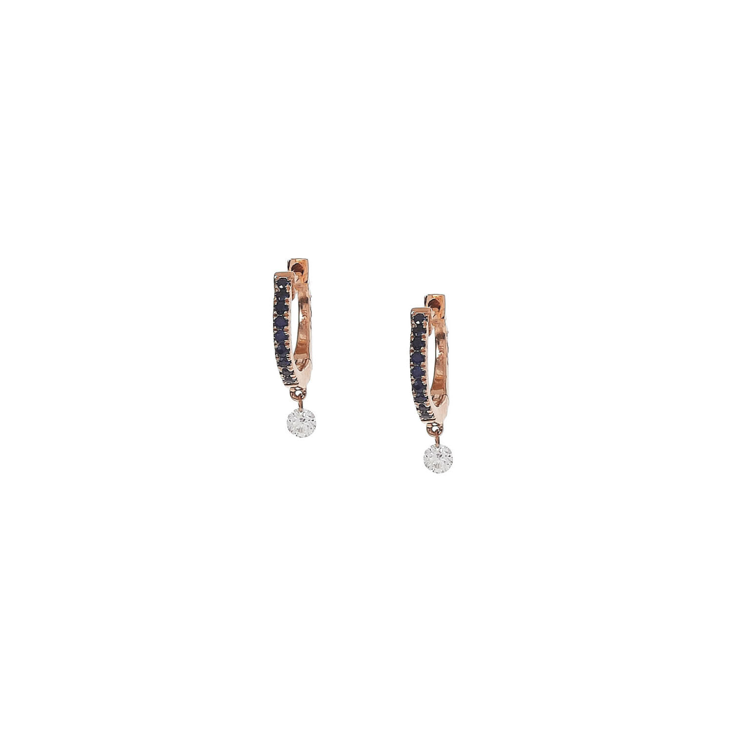 3 Floating Diamond Huggies main image 1