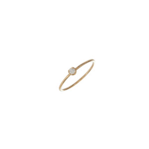 Single Diamond Stacking Ring