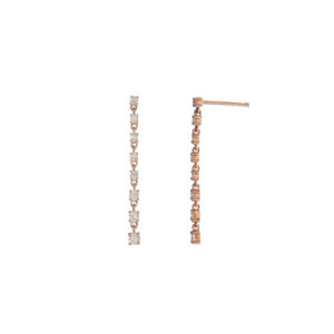 Graduated Diamond Line Earrings