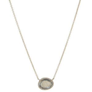 Pave & Labradorite Necklace