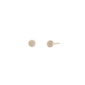 Tiny Pave Disc Studs
