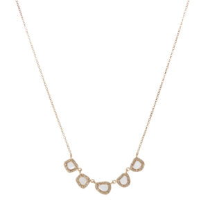 5 Diamond Slice Necklace