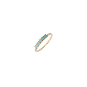 5 Opal & Pave Diamond Ring